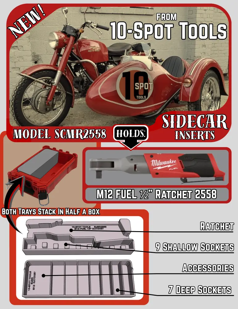 Packout SideCar Insert M12 FUEL 1/2" Ratchet (ScMR2558)