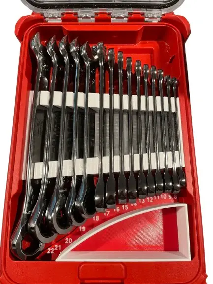 Pegboard Compatible Packout Insert Metric Ratcheting Combination Wrench Place + Tray (RCW-Mt)