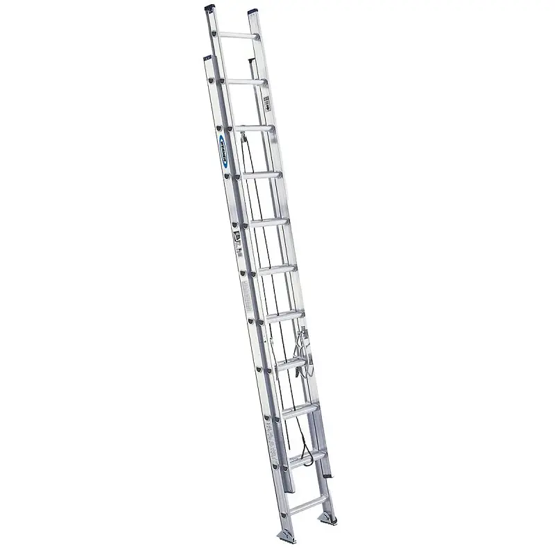 Werner D1520-2 Extension Ladder, 20 ft H Reach, Aircraft-grade, 300 lb Electricians