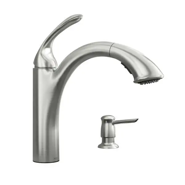 Adler Two Handle Kitchen Faucet Side Sprayer - Bulk Plumbing Supplies Moen