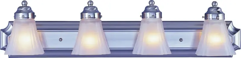 Vanity Bathroom Boston Harbor RF-V-042-BN Vanity Light Fixture, 60 W, 4-Lamp, A19 or CFL Lamp, Metal Fixture, Brushed Nick...
