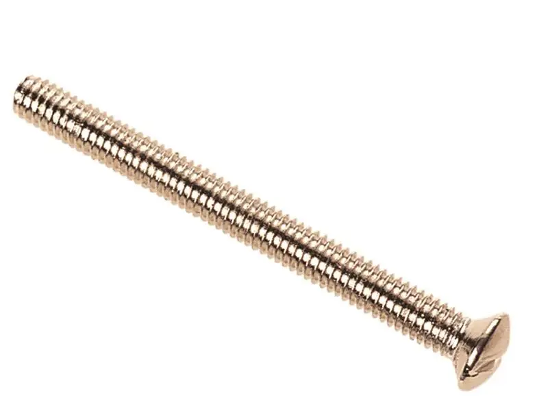 Dencon Nickle Plated Switch/Socket Plate Screws 3.5 x 38mm (Pack 10)