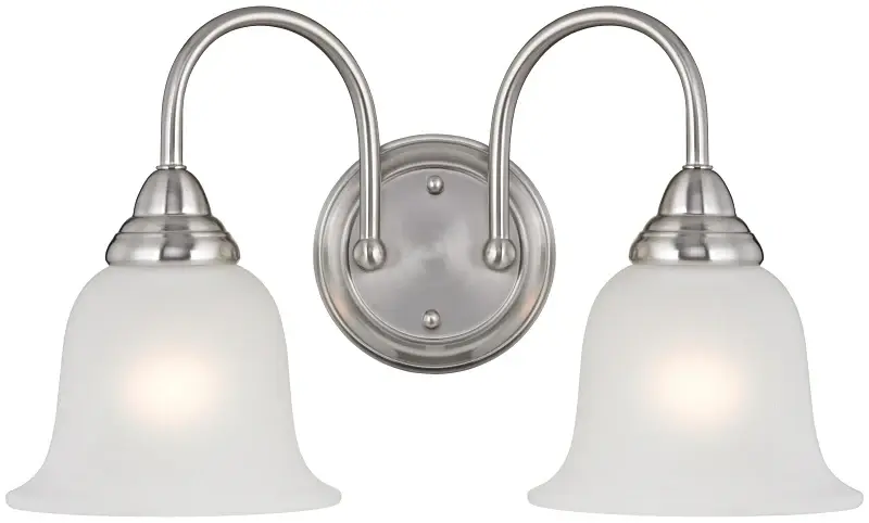 Boston Harbor LYB130928-2VL-BN Wall Sconce, 60 W, 2-Lamp, A19 or CFL Lamp, Steel Fixture, Textured Nickel Fixture