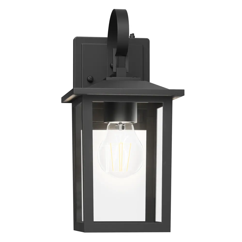 Dusk to Dawn 12.5" Outdoor Wall Sconce, Exterior Wall Buoyant Fixture, Matte Black Porch Light Outdoor, Outside Wall Mount...