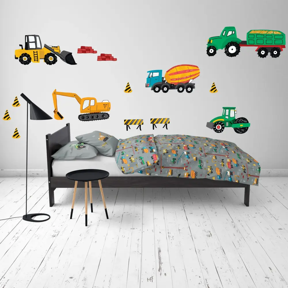Wall Stickers - Construction - Waterproof & Washable