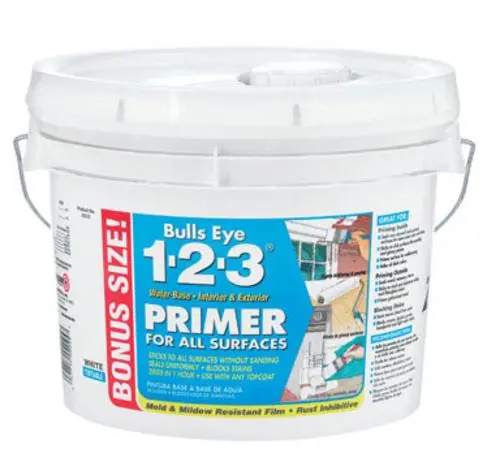 Bulls Eye 1-2-3 Water Based Primer Sealer 1 Gallon Painting Materials ZINSSER