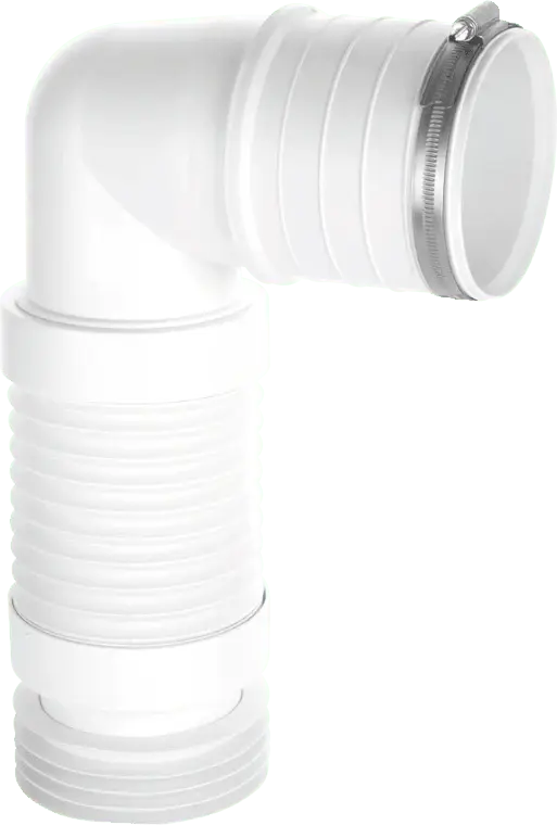 McAlpine Short 90° Bent Back to Wall Flexible WC Connector 4'' WC-CON8F18-BTW