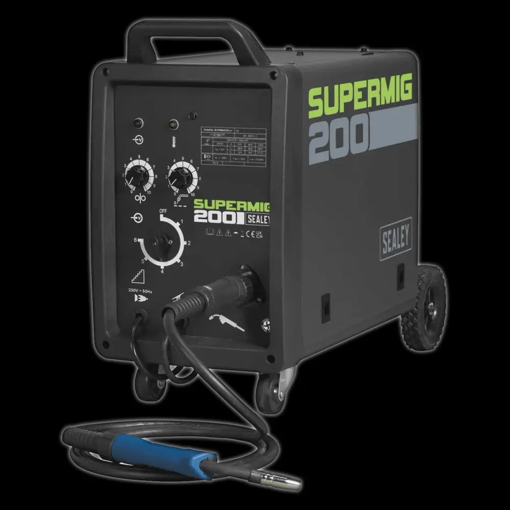 Sealey SUPERMIG200 200A Commercial MIG Welder Binzel® Euro Torch