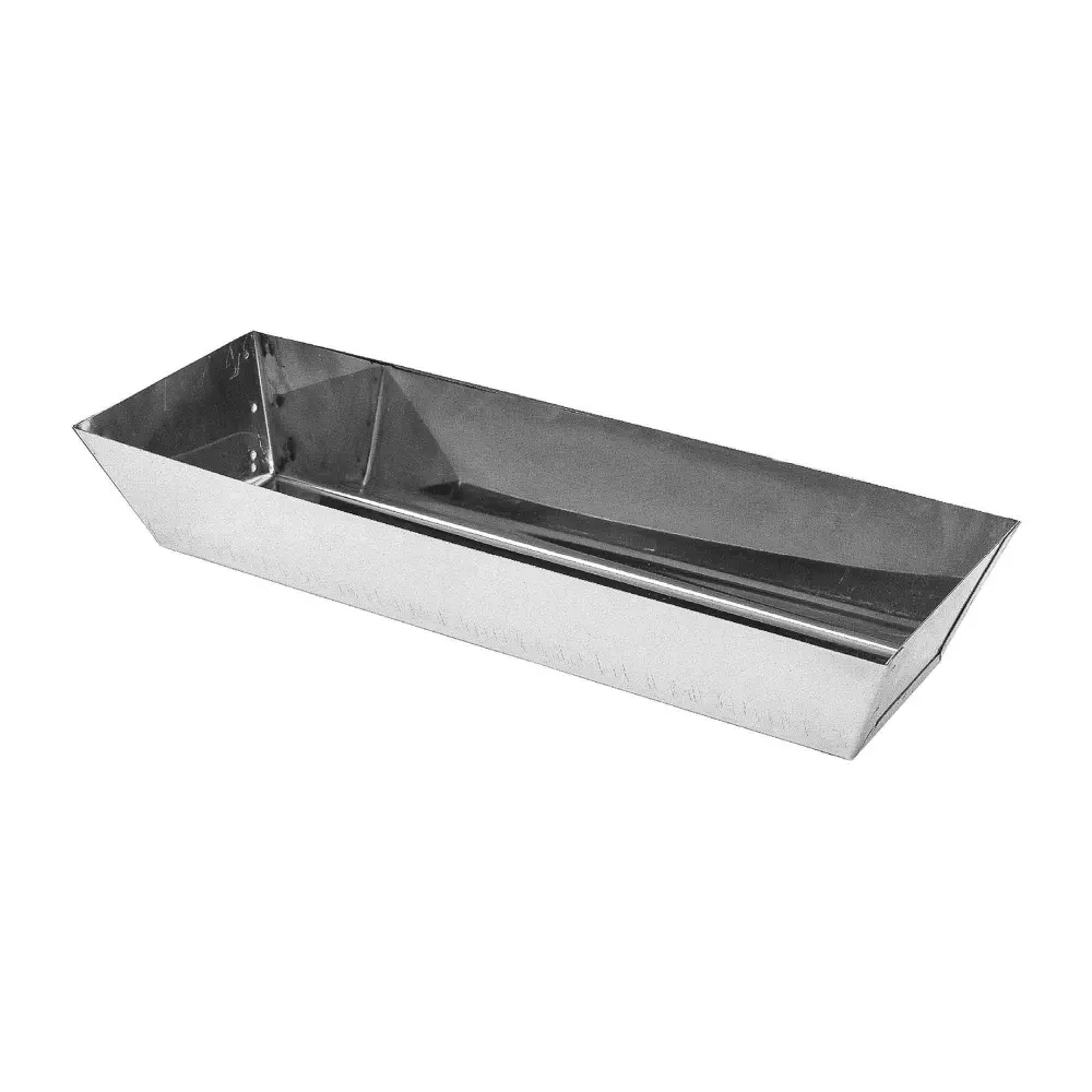 Spot Weld Stainless Hardened Mud Pan, 14''