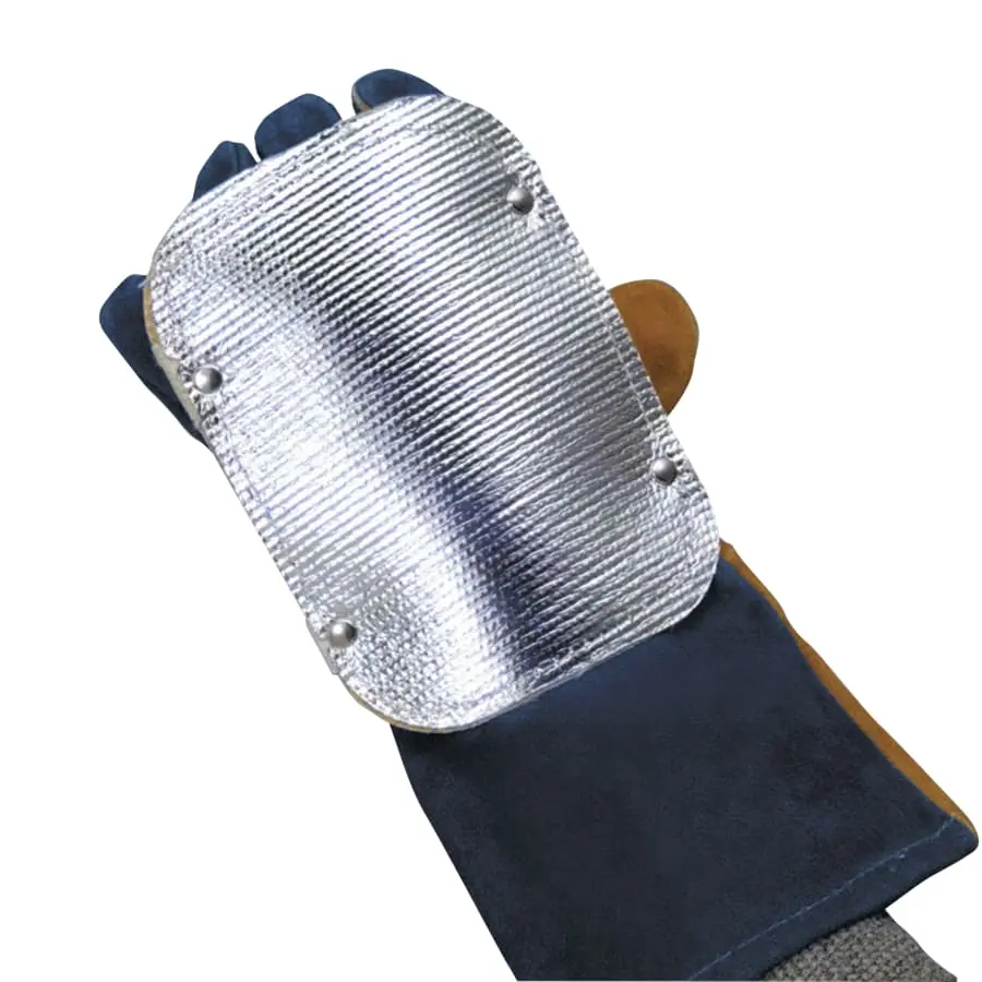 Best Welds Back Hand Pad, Double Layer, 7 L, Elastic/High-Temp Kevlar® Strap Closure, Quicksilver