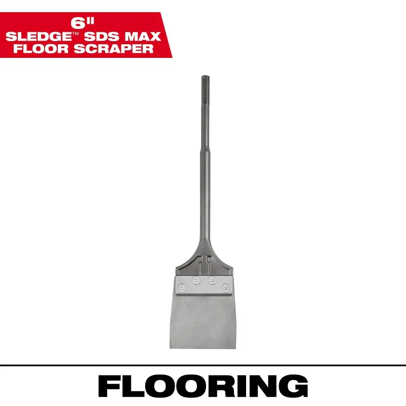 Milwaukee SLEDGE 48-62-4096 Floor Scraper, 6 W Tip, Chisel Tip, Reinforced, 25 OAL